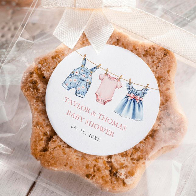 Pegatina Redonda Cute Denim Blue Jean Chica (Subido por el creador)