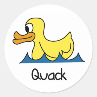 Pegatina Redonda Cute Duck