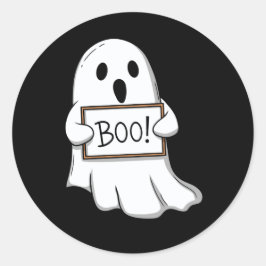 Pegatina Redonda Cute Ghostly BOO Fun