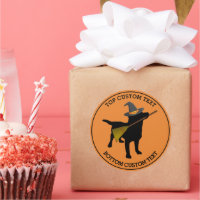 Cute Halloween Funny Black Lab Witch Personalizado