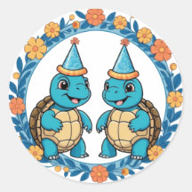 Cute Happy Turtle Birday Party