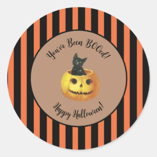 Pegatina Redonda Cute has sido BOOed Halloween