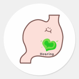 Pegatina Redonda Cute healing organ art