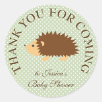 Cute hedgie erizo gracias baby shower pequeño