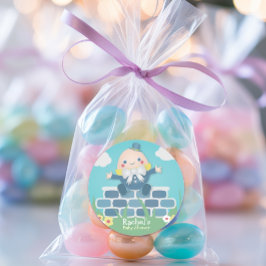 Pegatina Redonda Cute Humpty Dumpty Pegatinas de Baby Shower