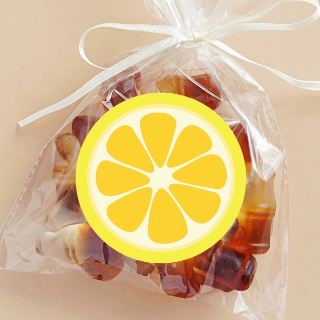 Pegatina Redonda Cute Juicy Citrus Lemon Tropical Fruta (Subido por el creador)