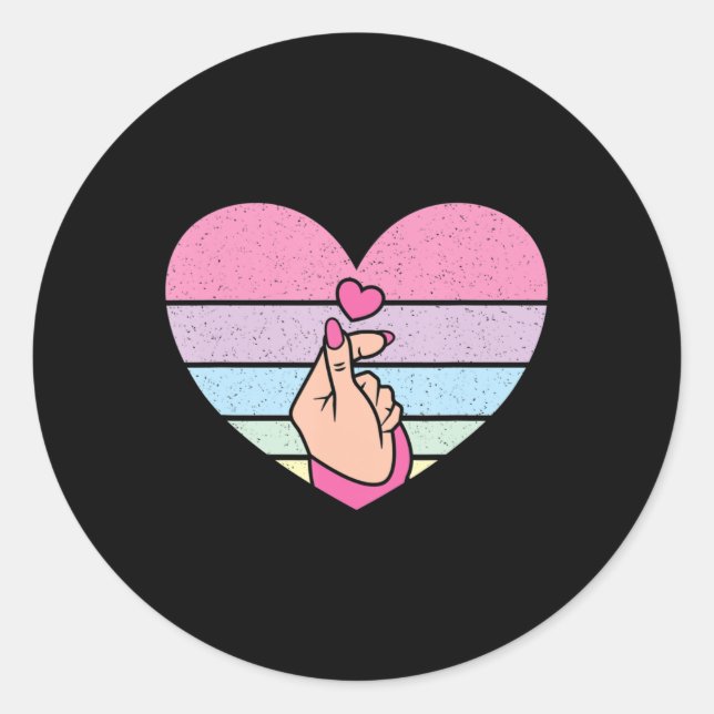 Pegatina Redonda Cute K-Pop Music Retro Anime Lover Kpop (Anverso)