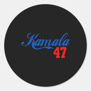 Pegatina Redonda Cute Kamala Harris 47 El Presidente Usa America 20