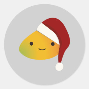 Pegatina Redonda Cute Kawai Christmasi Mango