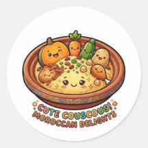Cute Kawaii Couscous Marroquí Viernes GatherSticke