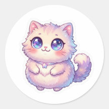 Cute Kawaii Esponjoso Gatito Gato Estrella Pastel