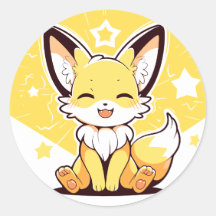 Cute Kawaii Happy Fennec Fox Adorable Retrato