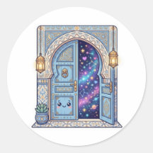 Cute Kawaii Mágica Puerta Marroquí Galaxia Sticker