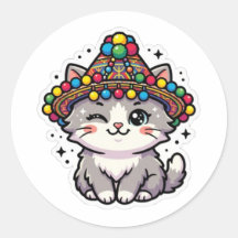 Cute Kawaii Marroquí Amazigh Gato Gorro Tejido Peg