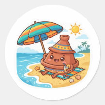Cute Kawaii Marroquí Tajine Sticker de Vacaciones 