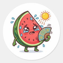 Cute Kawaii Sandía Marroquí de Verano DallSticker