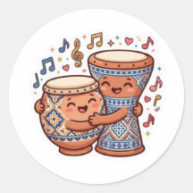 Cute Kawaii Tambores de Arcilla Tradicionales Marr