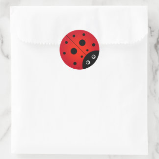 Pegatina Redonda Cute Ladybug