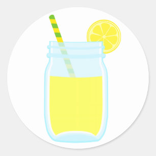 Pegatina Redonda Cute Lemonade