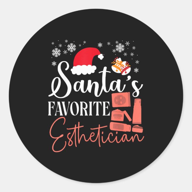 Pegatina Redonda Cute Licensed Esthetician Skincare Beautician Chri (Anverso)