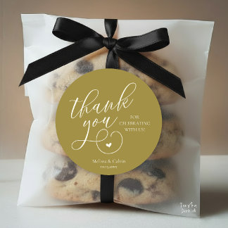 Pegatina Redonda Cute Little Heart Wedding Gifts Thank You
