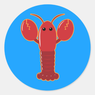 Pegatina Redonda Cute Lobster