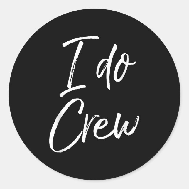 Pegatina Redonda Cute Matching Bridal Party For Women &amp; Men I D (Anverso)