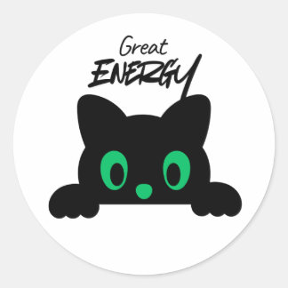 Pegatina Redonda Cute Minimal Kawaii Sticker de Cara de Animal