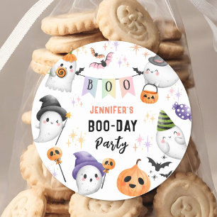 Pegatina Redonda Cute Monster Kids Costume Halloween Cumpleaños Chi