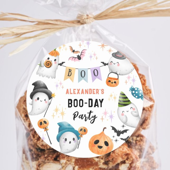 Pegatina Redonda Cute Monster Niños disfrazados Halloween Cumpleaño (Subido por el creador)