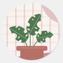 Cute Monstera Plants Framed Diseño Bohemio