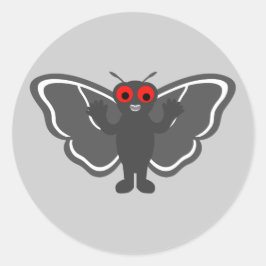 Pegatina Redonda Cute Mothman