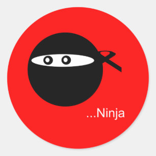 Pegatina Redonda Cute Ninja