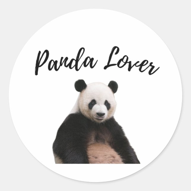 Pegatina Redonda Cute Panda (Anverso)