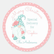 Cute Pastel Merry Christmas Nombre personalizado G
