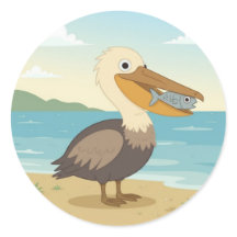 Cute Personalizado Pelican, ave marina