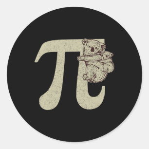 Pegatina Redonda Cute Pi Day 3.14 Math Fan Cutie Pie By