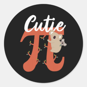 Pegatina Redonda Cute Pi Day Mathematics Cutie Pie By
