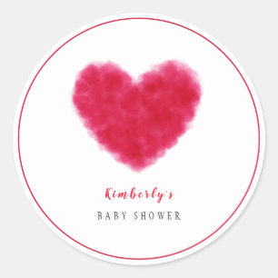 Pegatina Redonda Cute SCariño Frame Valentine Baby Shower