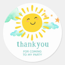 Cute Smiliing Sunshine Gracias Fiesta Sticker
