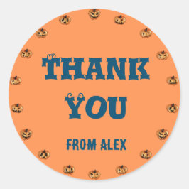 Pegatina Redonda Cute Spooky Halloween Cumpleaños Gracias