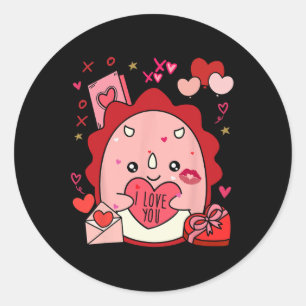 Pegatina Redonda Cute Squish Squad San Valentín Regalos Para Niños 