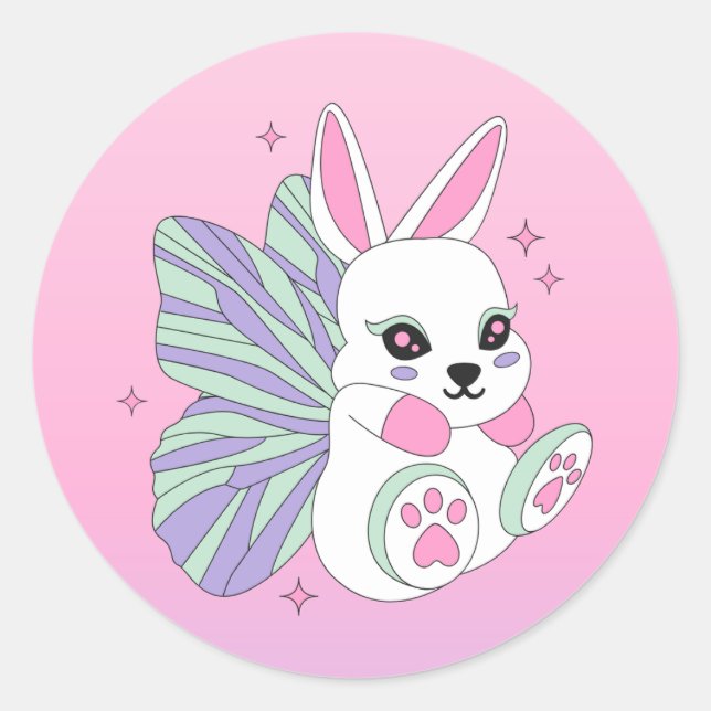Pegatina Redonda Cute Sticker (Anverso)