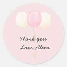 Cute Sticker de Gracias – Favor de Fiesta de Cumpl