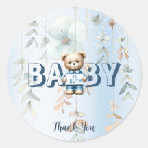 Cute Teddy Bear Floral Azul Bella Fiesta