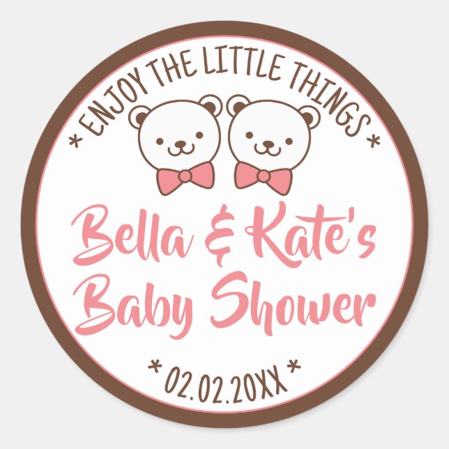 Pegatina Redonda Cute Teddy Bear Regalos Rusticos Nostálgicos de Ba (Anverso)