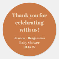 Cute Terracotta Baby Shower Personalizado Gracias