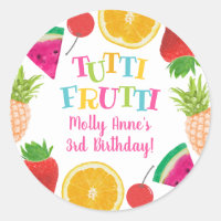 Cute Tutti Frutti Watercolor Fruits Chica de cumpl
