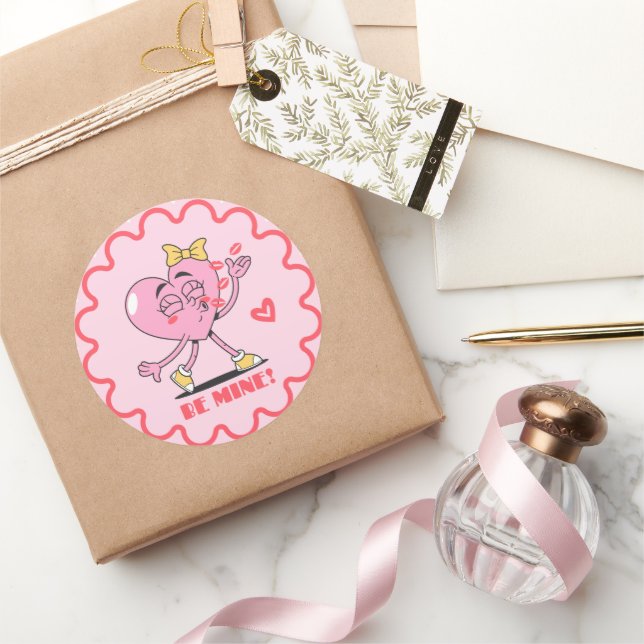 Pegatina Redonda Cute Valentine’s Sticker (Regalar)