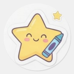 Pegatina Redonda Cute Vibe Señal de Mano Shaka Hoja de Stickers